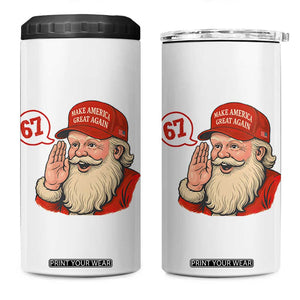 67 Six Seven Christmas 4 in 1 Can Cooler Tumbler Santa MAGA Hat Xmas TS14 One Size: 16 oz White Print Your Wear