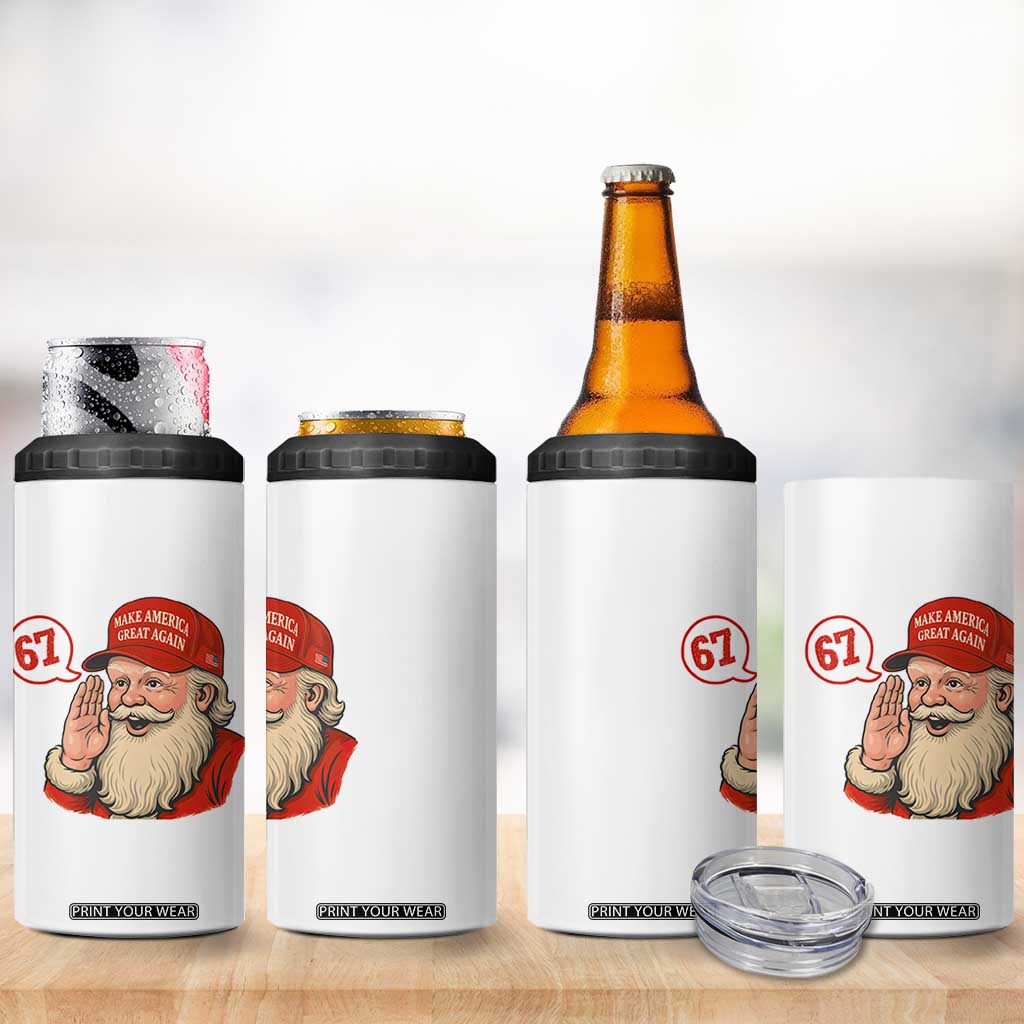 67 Six Seven Christmas 4 in 1 Can Cooler Tumbler Santa MAGA Hat Xmas TS14 Print Your Wear