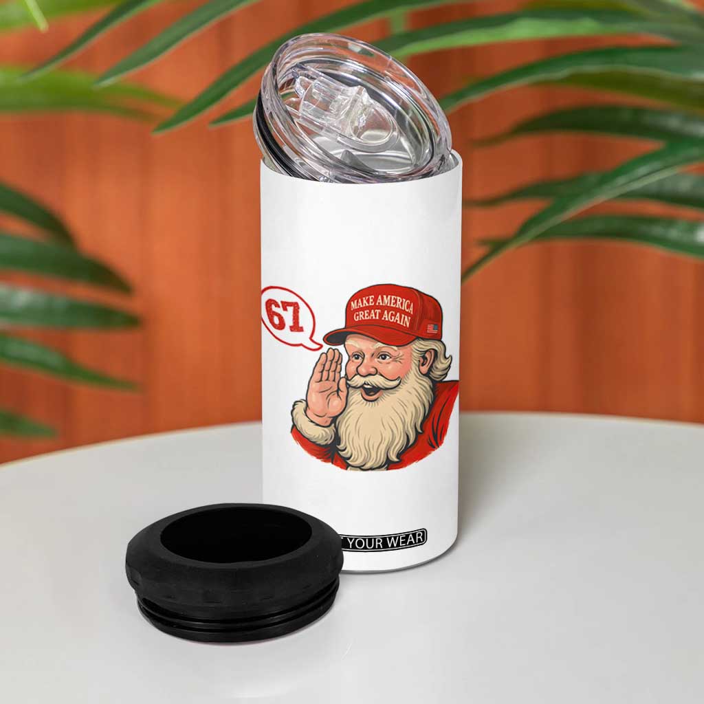 67 Six Seven Christmas 4 in 1 Can Cooler Tumbler Santa MAGA Hat Xmas TS14 Print Your Wear