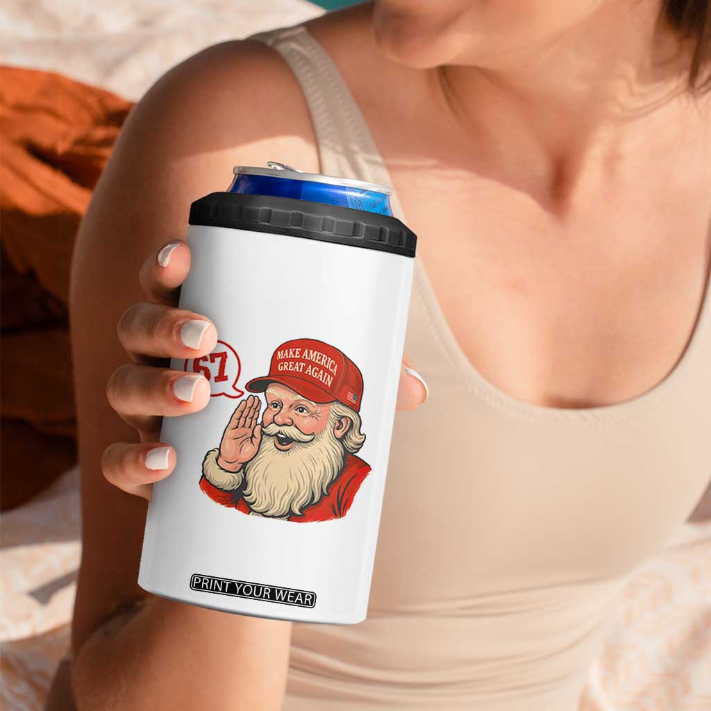 67 Six Seven Christmas 4 in 1 Can Cooler Tumbler Santa MAGA Hat Xmas TS14 Print Your Wear