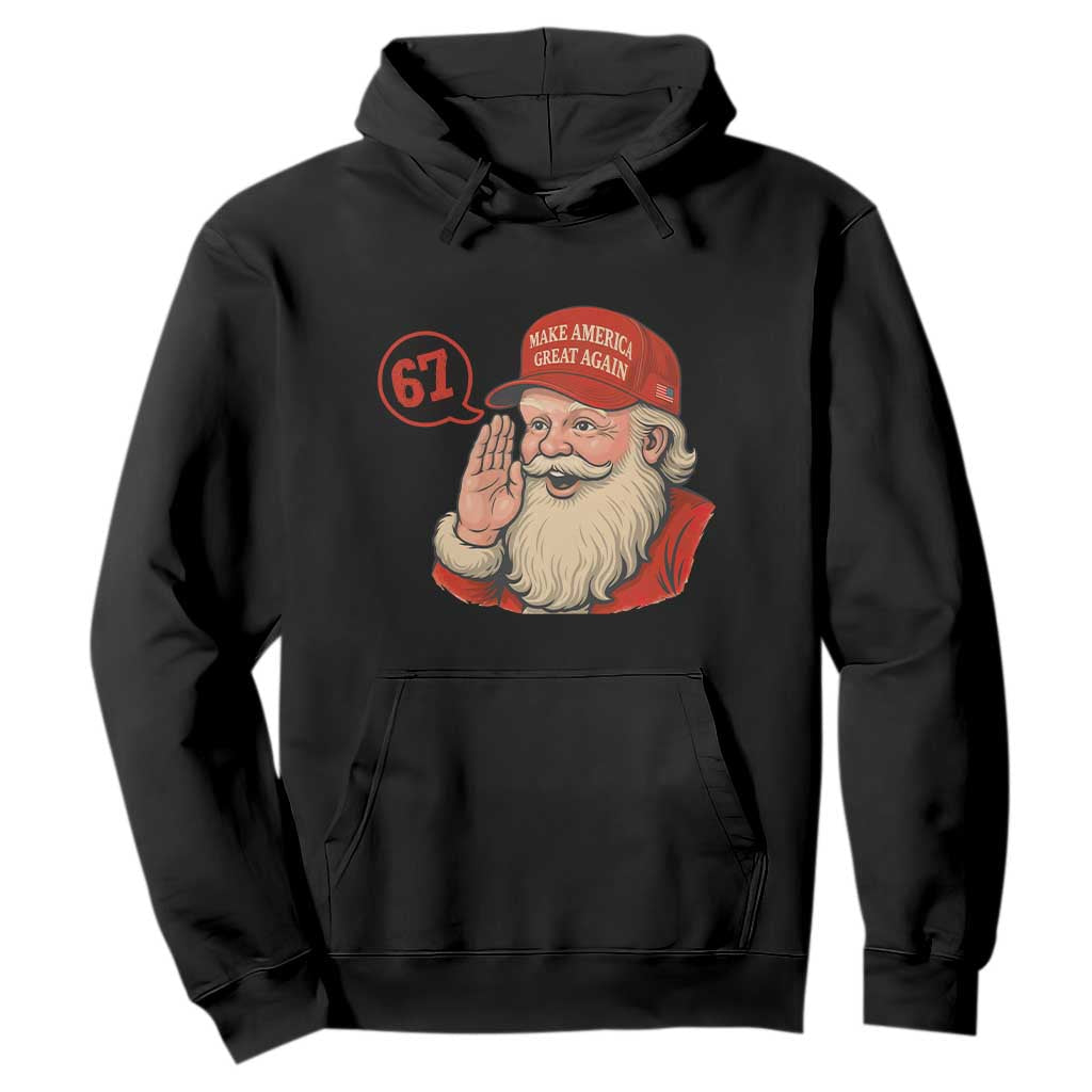 67 Six Seven Christmas Hoodie Santa MAGA Hat Xmas TS14 Black Print Your Wear