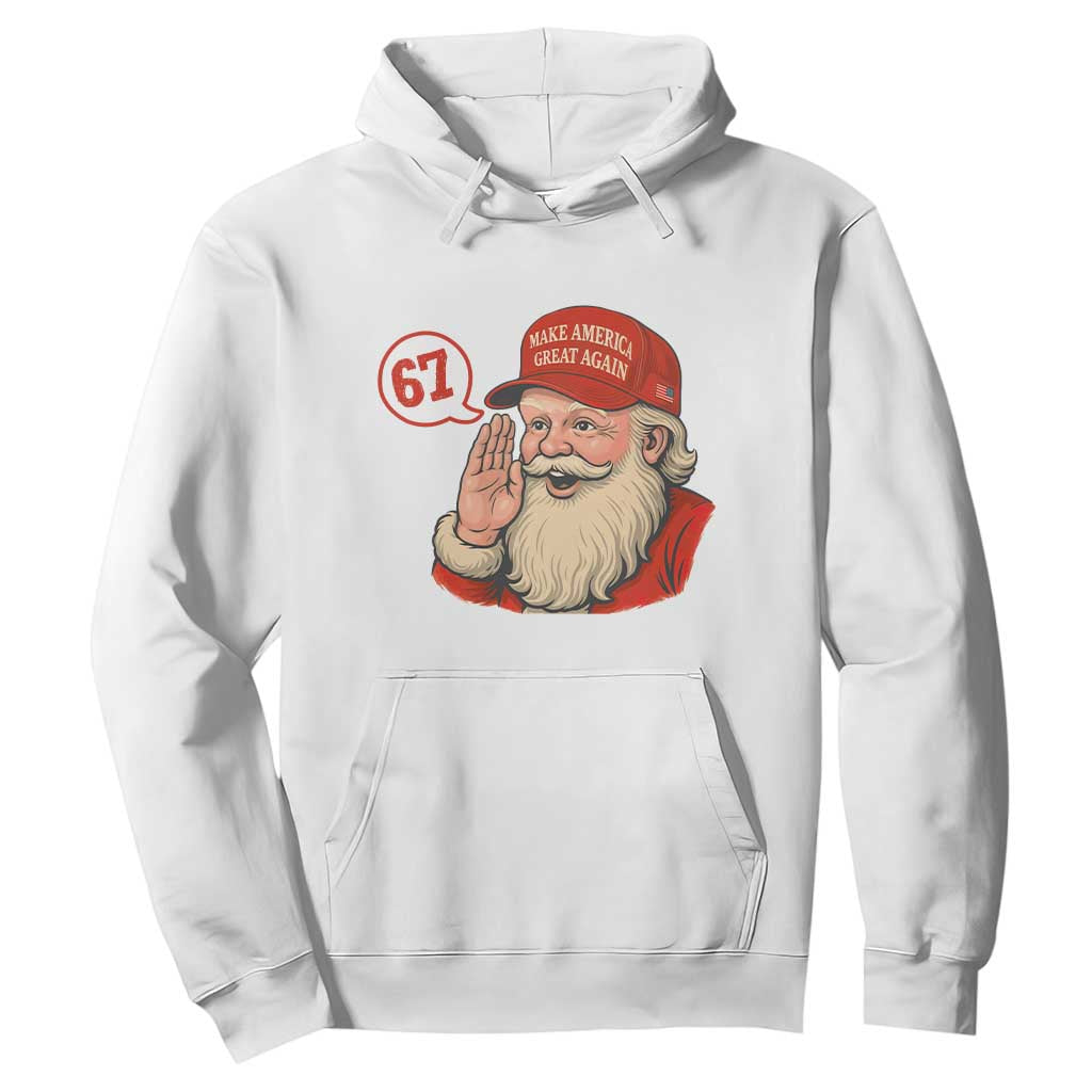 67 Six Seven Christmas Hoodie Santa MAGA Hat Xmas TS14 White Print Your Wear
