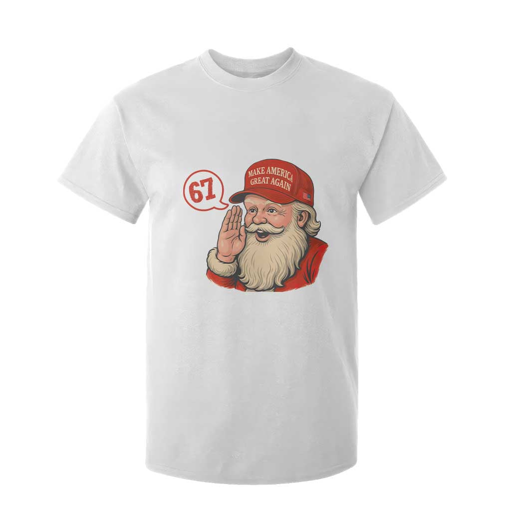 67 Six Seven Christmas T Shirt For Kid Santa MAGA Hat Xmas TS14 White Print Your Wear