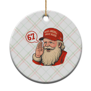 67 Six Seven Xmas Ceramic Ornament Santa MAGA Hat Xmas TS14 1pc Christmas Plaid Print Your Wear