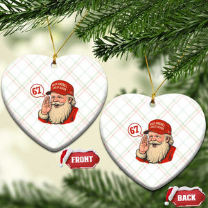 67 Six Seven Xmas Ceramic Ornament Santa MAGA Hat Xmas TS14 Print Your Wear