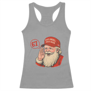 67 Six Seven Christmas Racerback Tank Top Santa MAGA Hat Xmas - Print Your Wear