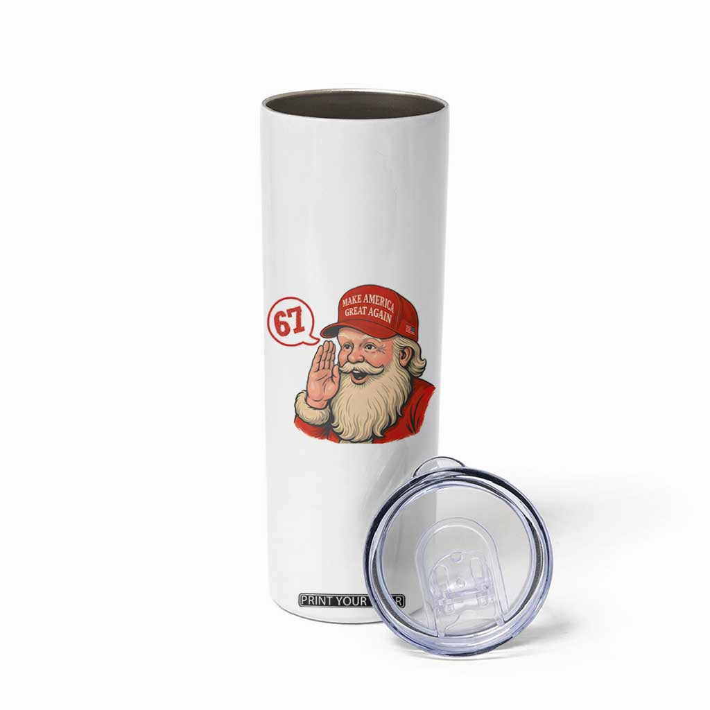 67 Six Seven Christmas Skinny Tumbler Santa MAGA Hat Xmas TS14 Print Your Wear