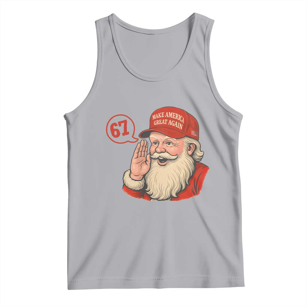 67 Six Seven Christmas Tank Top Santa MAGA Hat Xmas TS14 Athletic Heather Print Your Wear