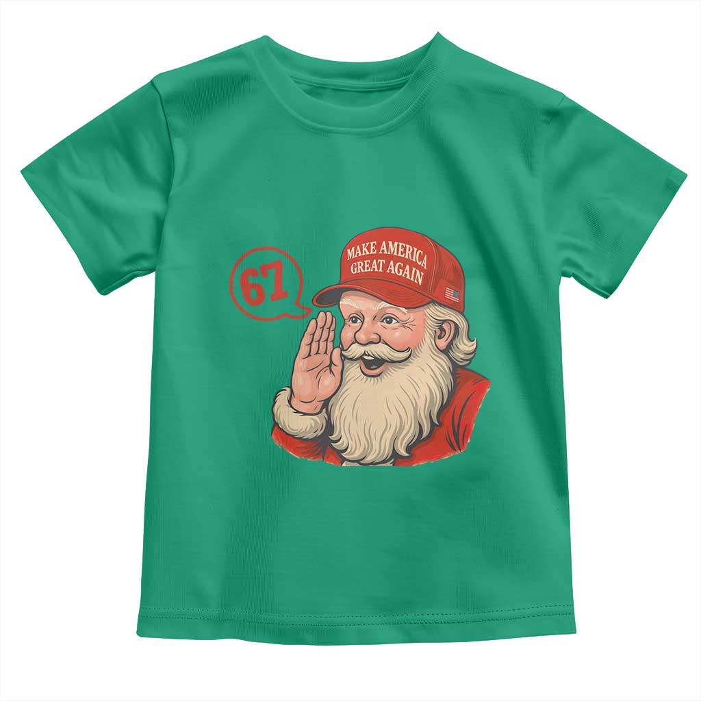 67 Six Seven Christmas Toddler T Shirt Santa MAGA Hat Xmas TS14 Irish Green Print Your Wear