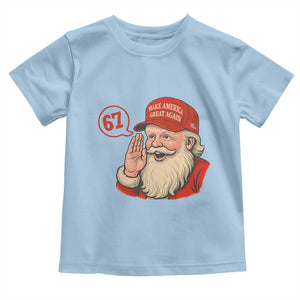 67 Six Seven Christmas Toddler T Shirt Santa MAGA Hat Xmas TS14 Light Blue Print Your Wear