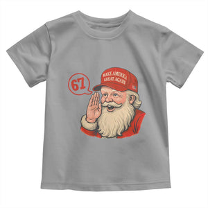 67 Six Seven Christmas Toddler T Shirt Santa MAGA Hat Xmas TS14 Sport Gray Print Your Wear