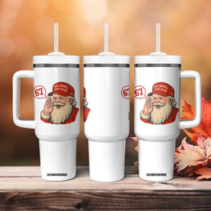 67 Six Seven Christmas Tumbler With Handle Santa MAGA Hat Xmas TS14 Print Your Wear