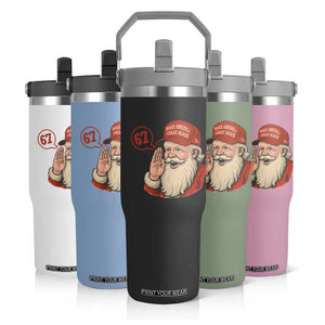 67 Six Seven Christmas Flip Straw Tumbler Santa MAGA Hat Xmas TS14 Print Your Wear