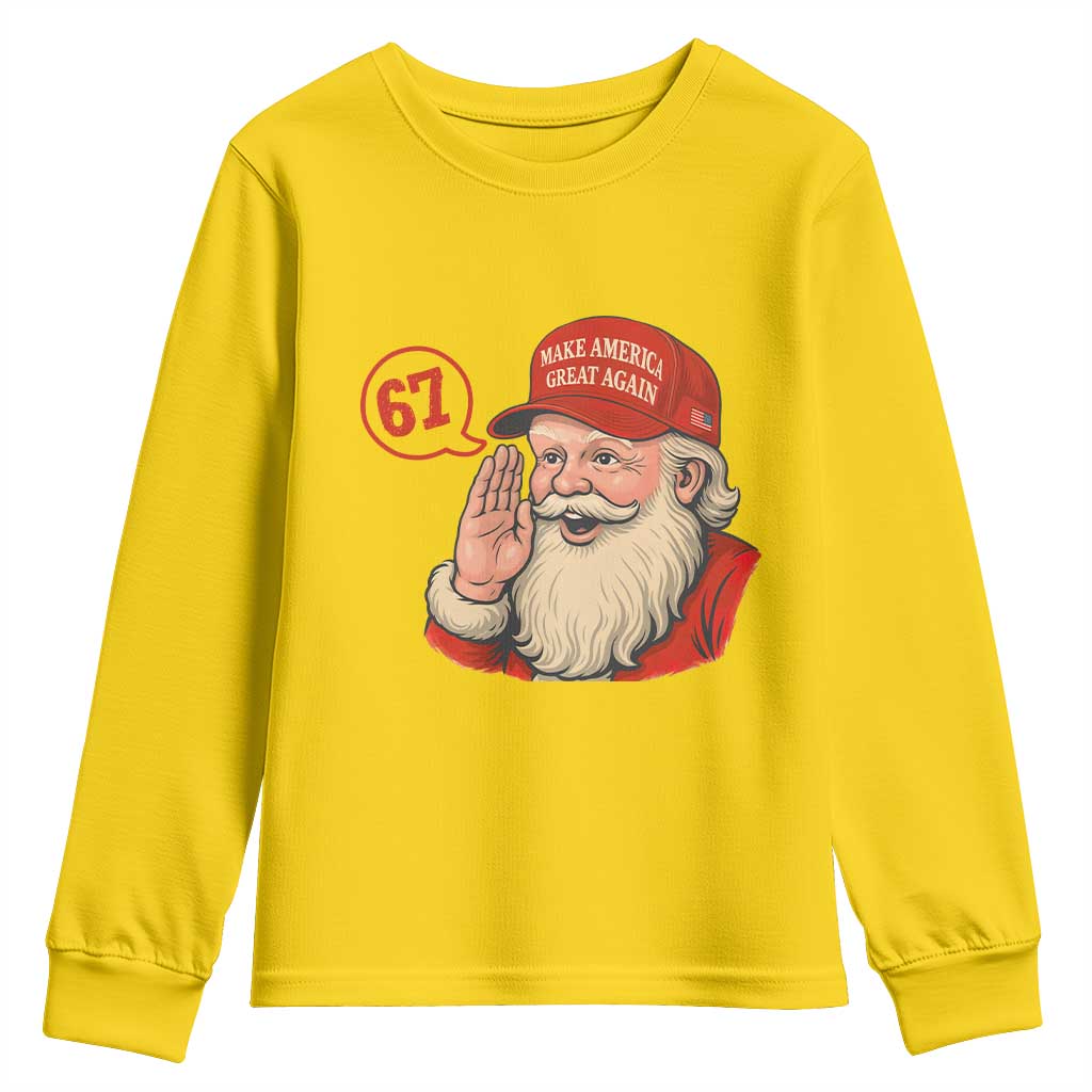 67 Six Seven Christmas Youth Sweatshirt Santa MAGA Hat Xmas TS14 Daisy Print Your Wear
