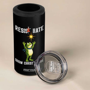 Resist Frog 4 in 1 Can Cooler Tumbler Christian HIV Awareness Red Ribbon TS14 Print Your Wear