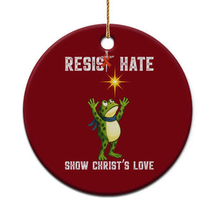 Resist Frog Ceramic Ornament Christian HIV Awareness Red Ribbon TS14 1pc Red Print Your Wear