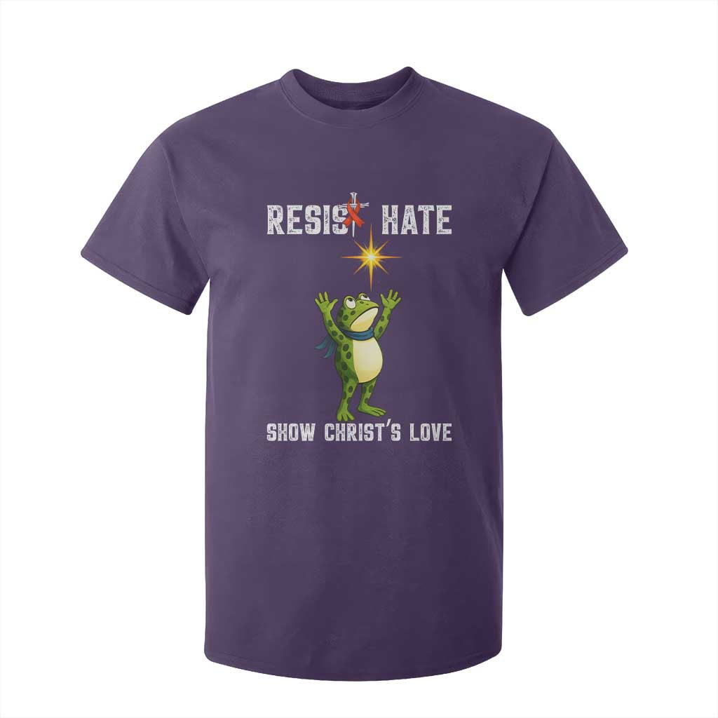 Resist Frog T Shirt For Kid Christian HIV Awareness Red Ribbon TS14 Purple Print Your Wear