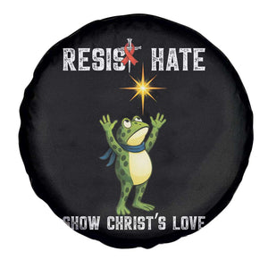 Resist Frog Spare Tire Cover Christian HIV Awareness Red Ribbon TS14 Print Your Wear