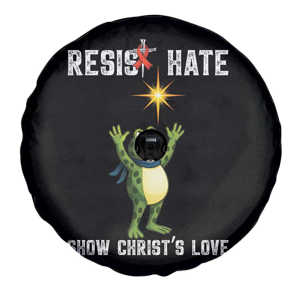 Resist Frog Spare Tire Cover Christian HIV Awareness Red Ribbon TS14 Print Your Wear
