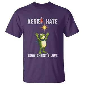 Resist Frog T Shirt Christian HIV Awareness Red Ribbon TS14 Purple Print Your Wear