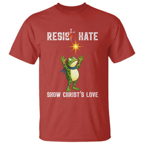 Resist Frog T Shirt Christian HIV Awareness Red Ribbon TS14 Red Print Your Wear