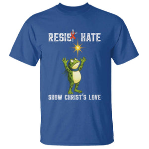 Resist Frog T Shirt Christian HIV Awareness Red Ribbon TS14 Royal Blue Print Your Wear