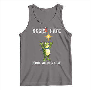 Resist Frog Tank Top Christian HIV Awareness Red Ribbon TS14 Deep Heather Print Your Wear