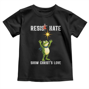 Resist Frog Toddler T Shirt Christian HIV Awareness Red Ribbon TS14 Black Print Your Wear