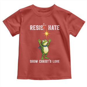 Resist Frog Toddler T Shirt Christian HIV Awareness Red Ribbon TS14 Red Print Your Wear