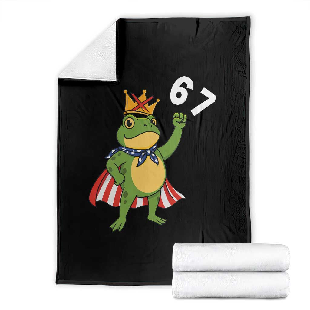 Resist Frog Throw Blanket Super American 67 Six Seven Meme TS14 Black Print Your Wear