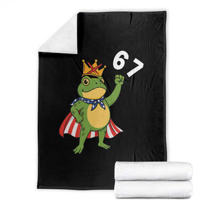 Resist Frog Throw Blanket Super American 67 Six Seven Meme TS14 Black Print Your Wear