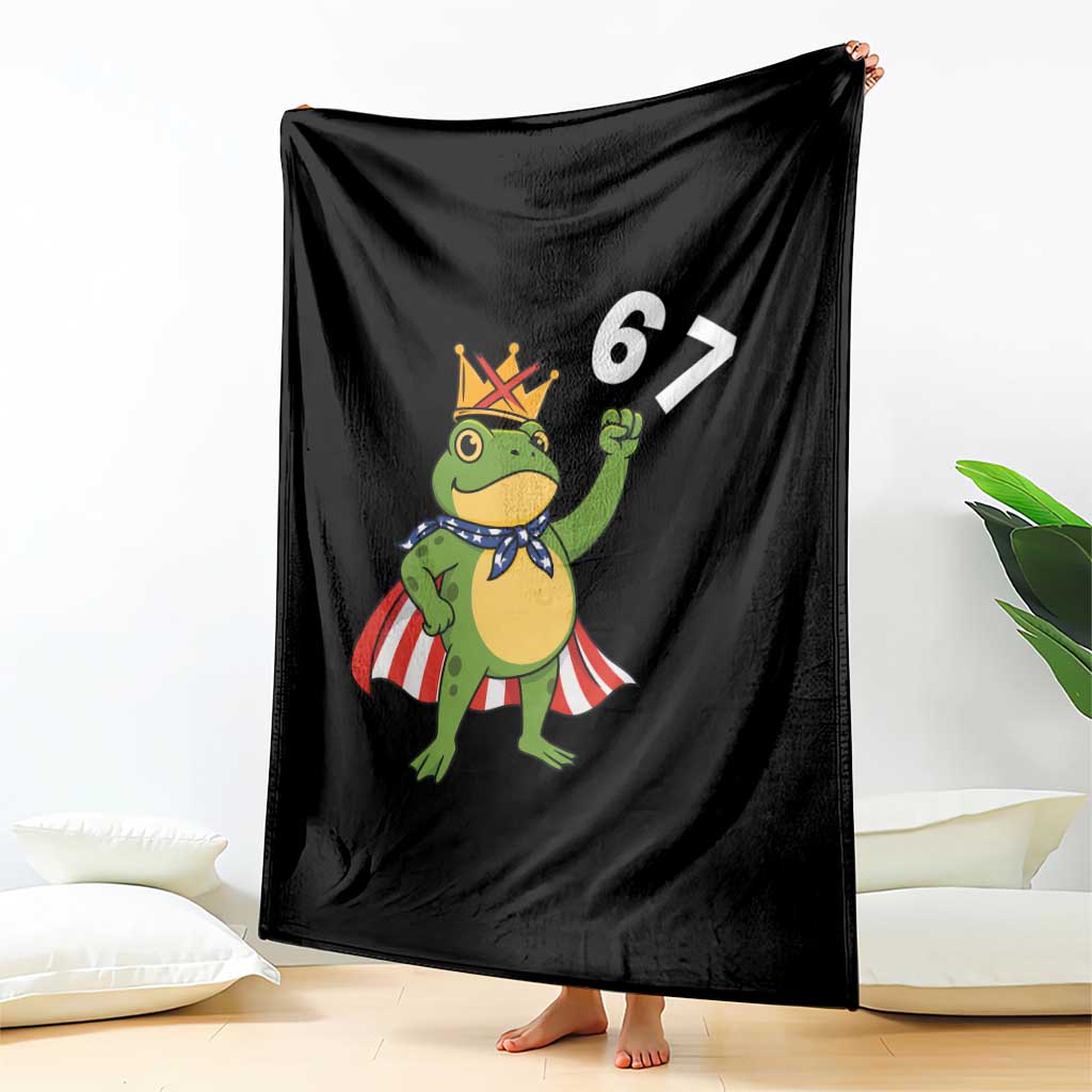 Resist Frog Throw Blanket Super American 67 Six Seven Meme TS14 Print Your Wear