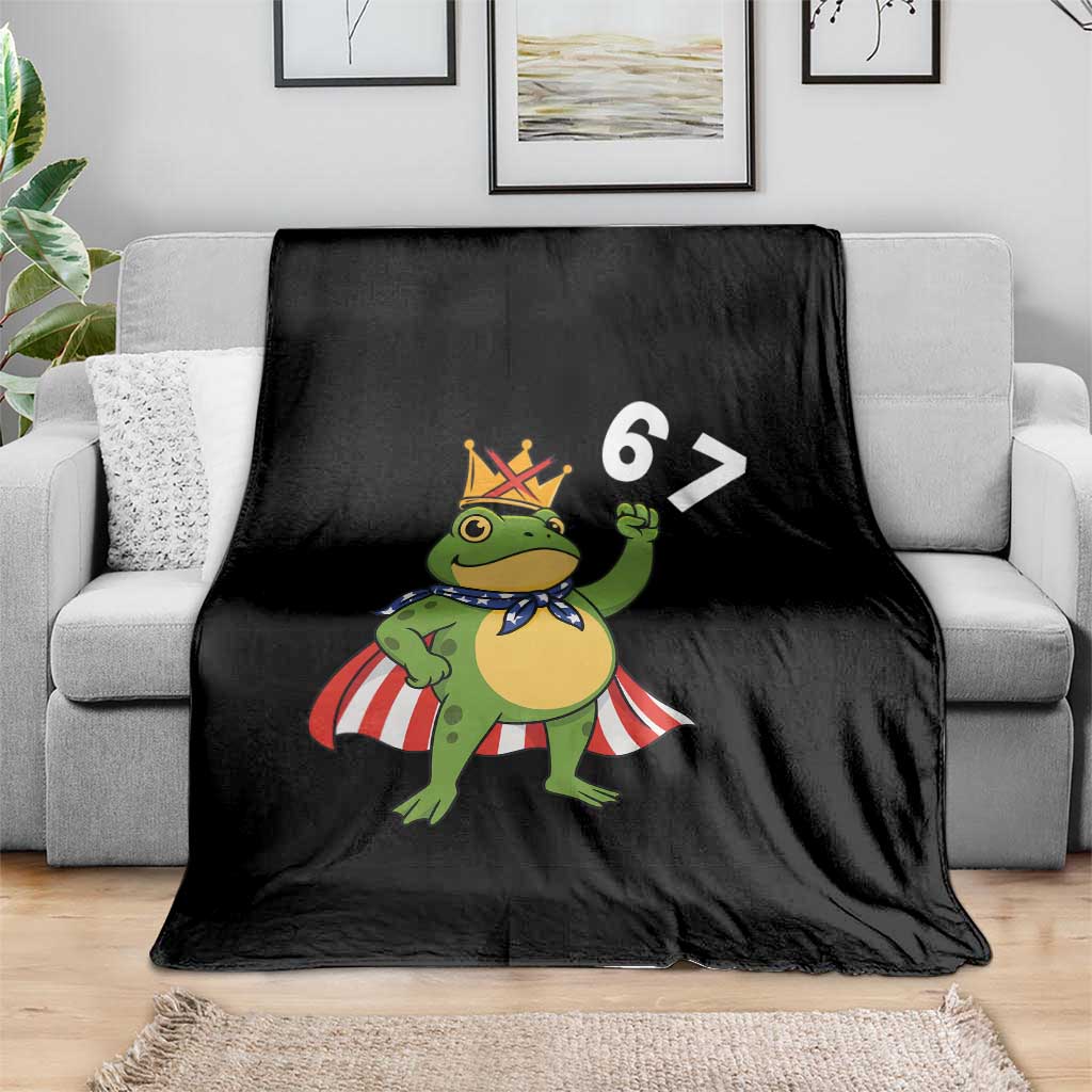 Resist Frog Throw Blanket Super American 67 Six Seven Meme TS14 Print Your Wear