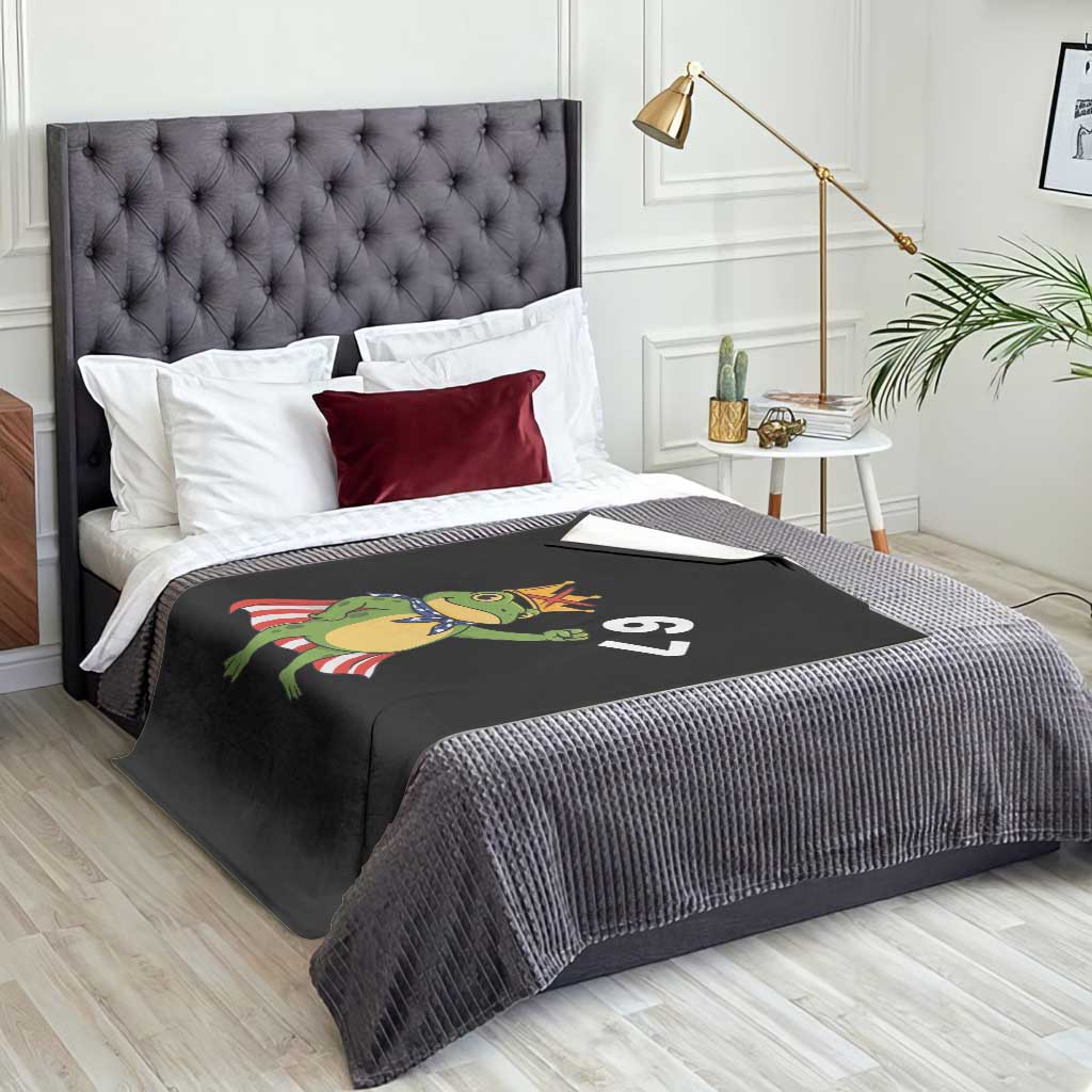 Resist Frog Throw Blanket Super American 67 Six Seven Meme TS14 Print Your Wear