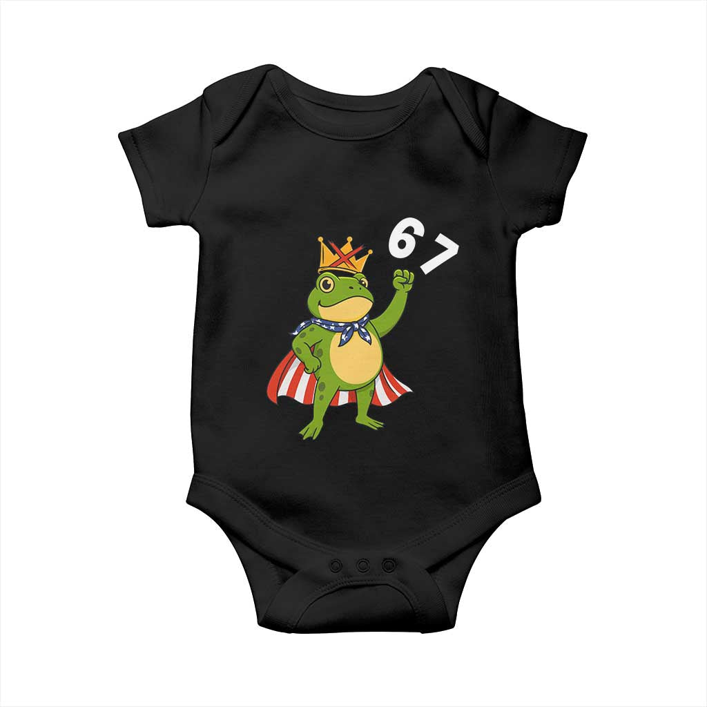 Resist Frog Baby Onesie Super American 67 Six Seven Meme TS14 Black Print Your Wear