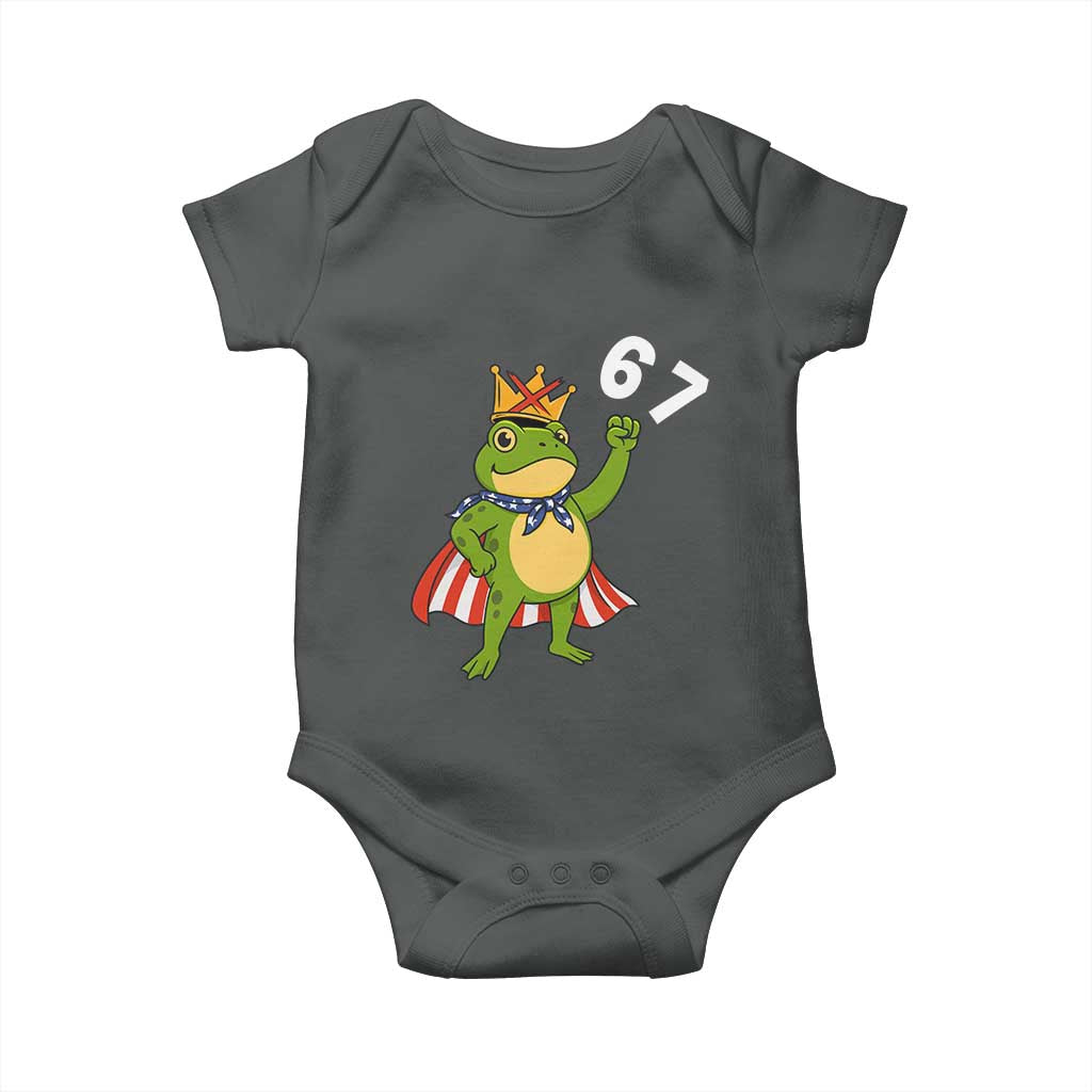 Resist Frog Baby Onesie Super American 67 Six Seven Meme TS14 Dark Heather Print Your Wear