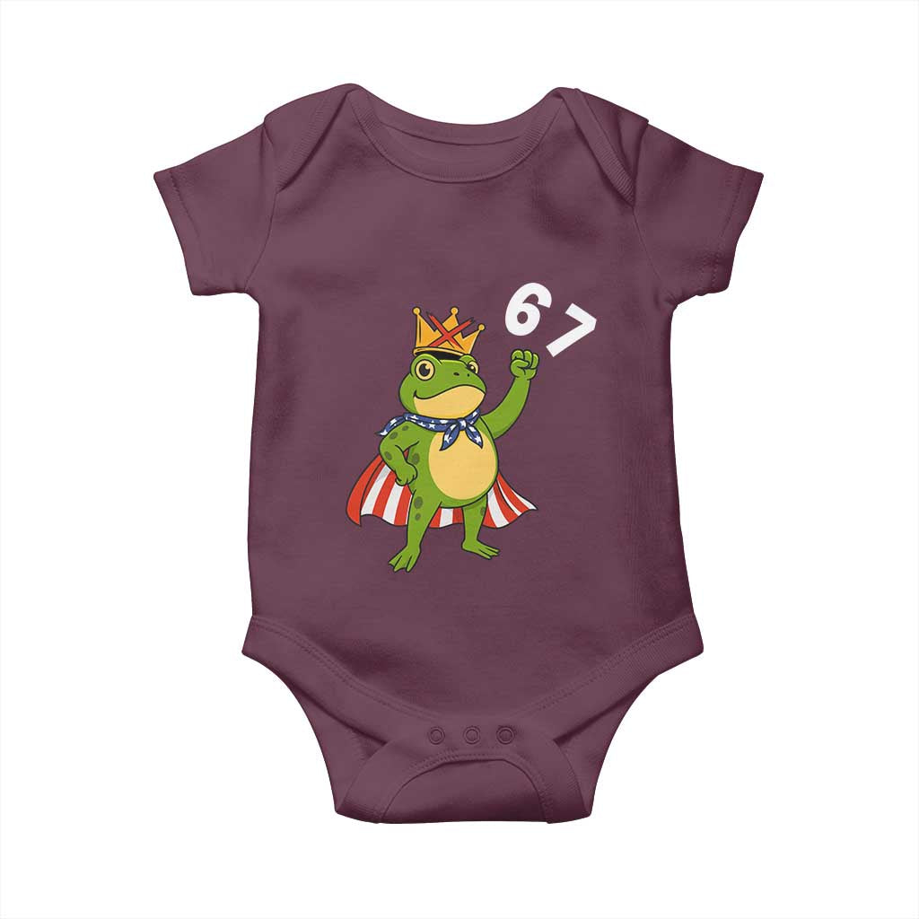 Resist Frog Baby Onesie Super American 67 Six Seven Meme TS14 Maroon Print Your Wear