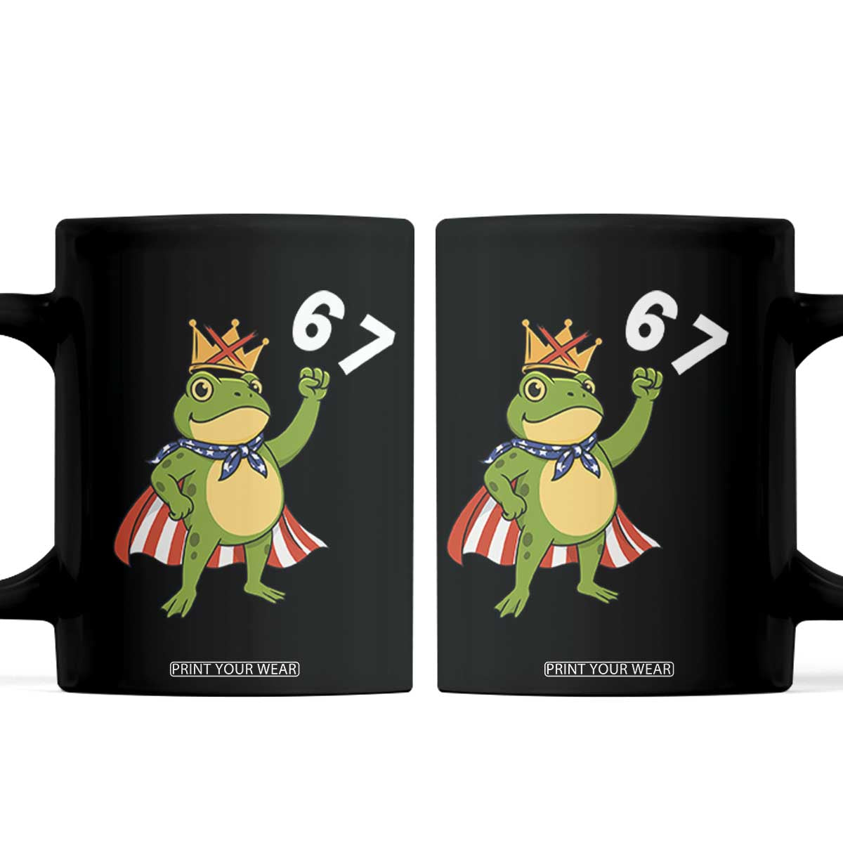 Resist Frog Coffee Mug Super American 67 Six Seven Meme TS14 Black Print Your Wear