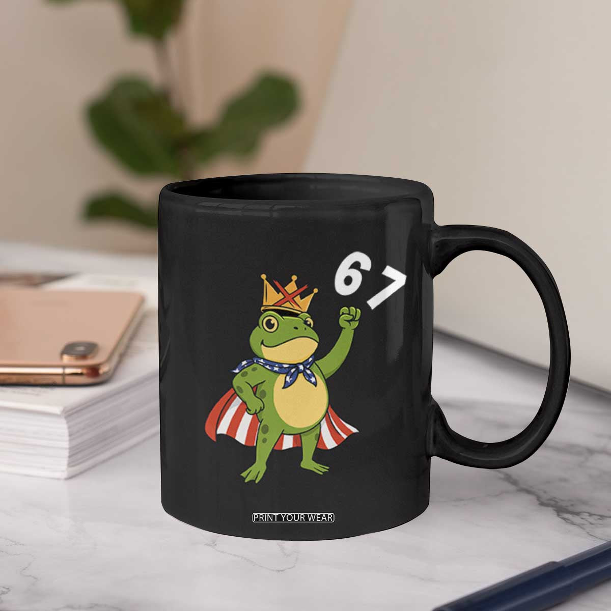 Resist Frog Coffee Mug Super American 67 Six Seven Meme TS14 Print Your Wear