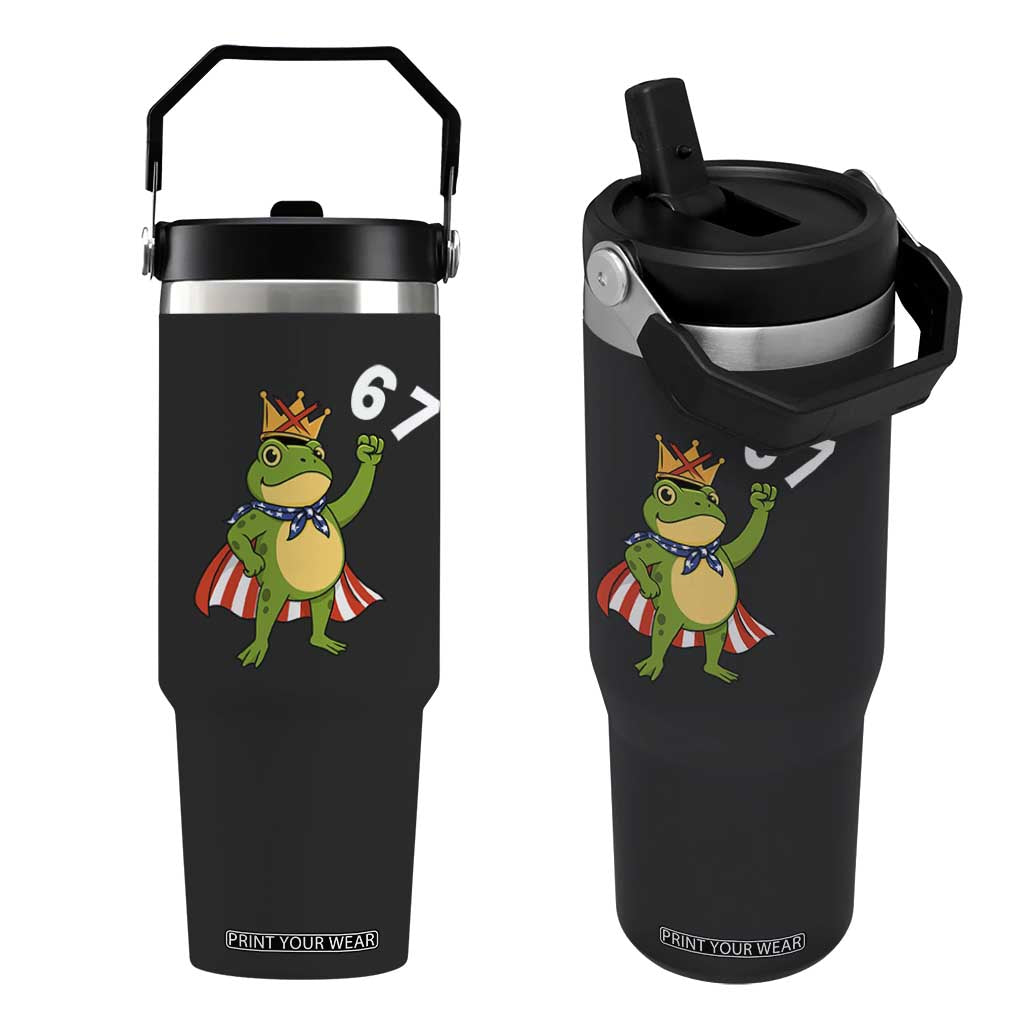 Resist Frog Flip Straw Tumbler Super American 67 Six Seven Meme TS14 One Size: 30 oz Black Print Your Wear