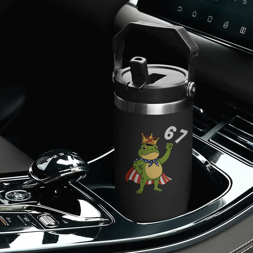 Resist Frog Flip Straw Tumbler Super American 67 Six Seven Meme TS14 Print Your Wear