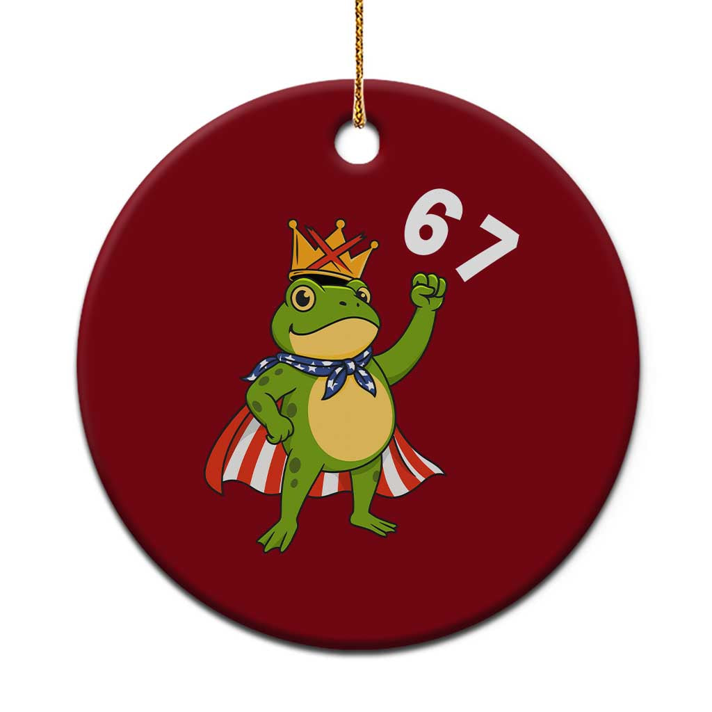 Resist Frog Ceramic Ornament Super American 67 Six Seven Meme TS14 1pc Red Print Your Wear