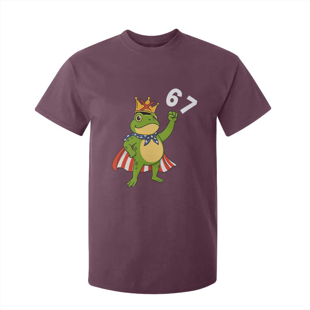 Resist Frog T Shirt For Kid Super American 67 Six Seven Meme TS14 Maroon Print Your Wear