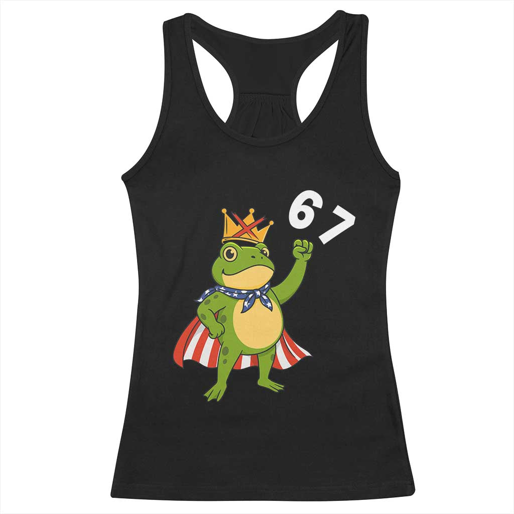 Resist Frog Racerback Tank Top Super American 67 Six Seven Meme - Print Your Wear