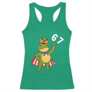 Resist Frog Racerback Tank Top Super American 67 Six Seven Meme - Print Your Wear