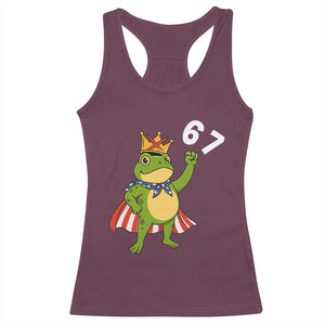 Resist Frog Racerback Tank Top Super American 67 Six Seven Meme - Print Your Wear