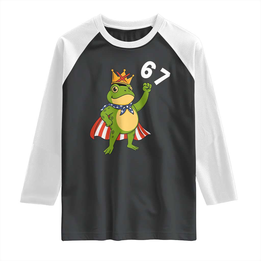 Resist Frog Raglan Shirt Super American 67 Six Seven Meme TS14 Black White Print Your Wear