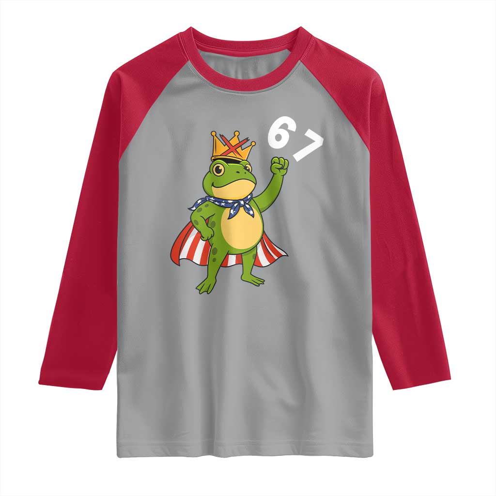 Resist Frog Raglan Shirt Super American 67 Six Seven Meme TS14 Sport Gray Red Print Your Wear