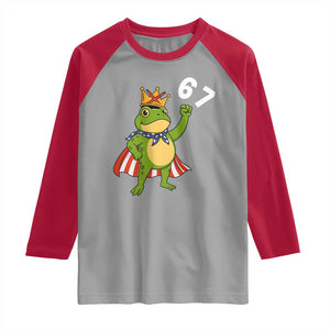 Resist Frog Raglan Shirt Super American 67 Six Seven Meme TS14 Sport Gray Red Print Your Wear