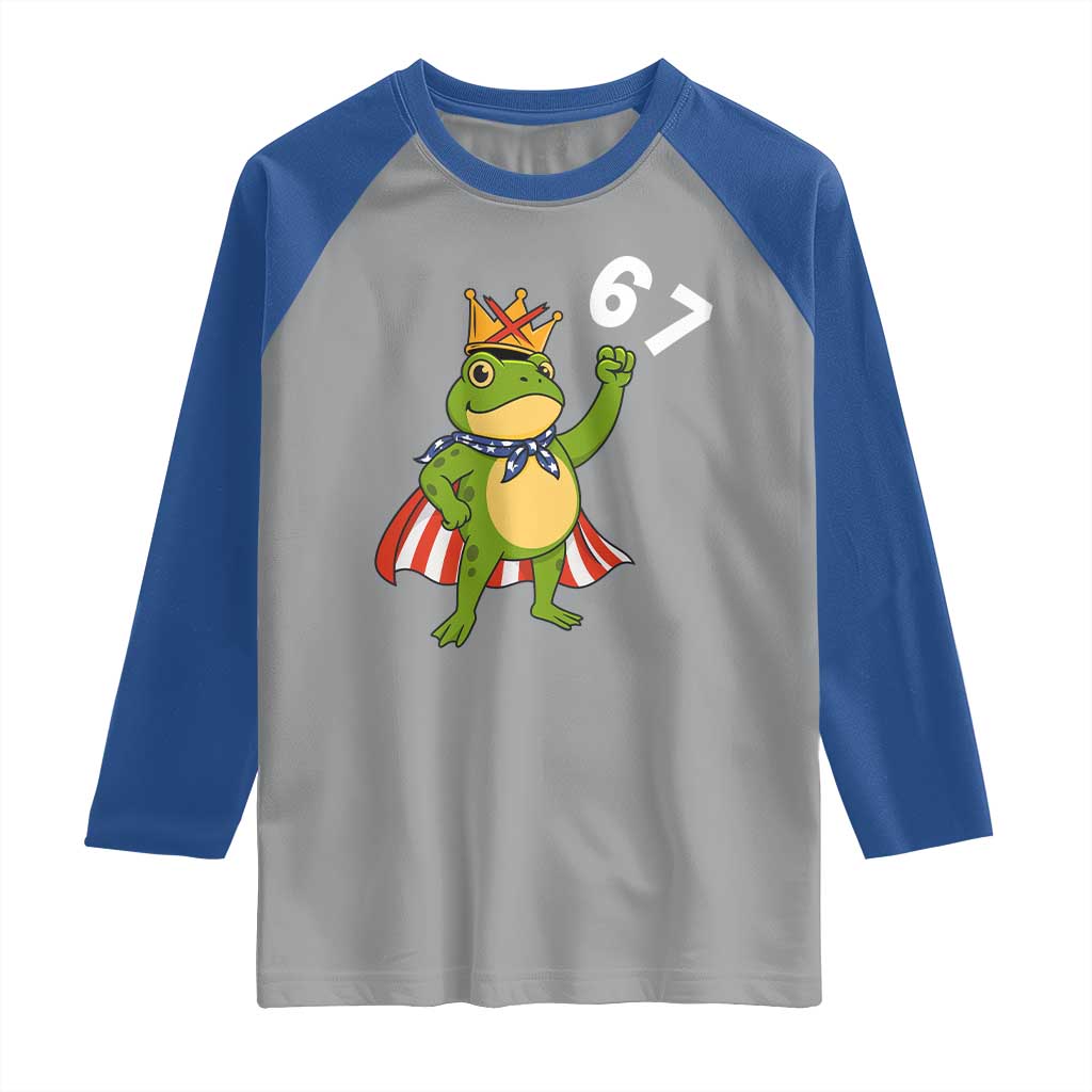Resist Frog Raglan Shirt Super American 67 Six Seven Meme TS14 Sport Gray Royal Print Your Wear